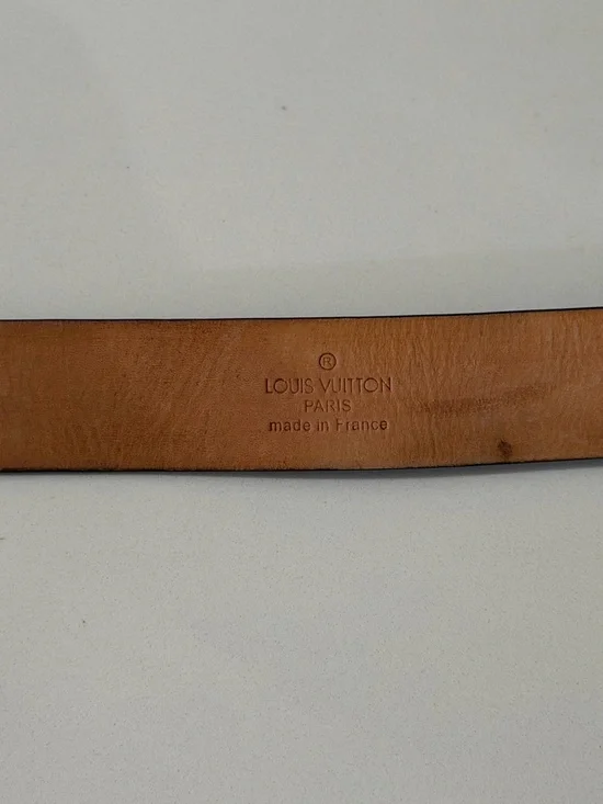 Louis Vuitton Brown Monogram Canvas Belt with Gold Square Buckle - Picture 3 of 8